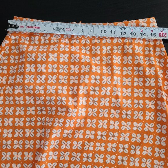 Downeast Orange Tropical Skirt Tshirt Set Medium Modest Resort Beach Medium - Picture 7 of 11
